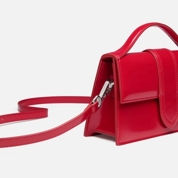 Jacquemus Le Grand Bambino Patent Leather Bag – Cherry Red | NEW w/ COA ❤️ - Picture 2 of 7